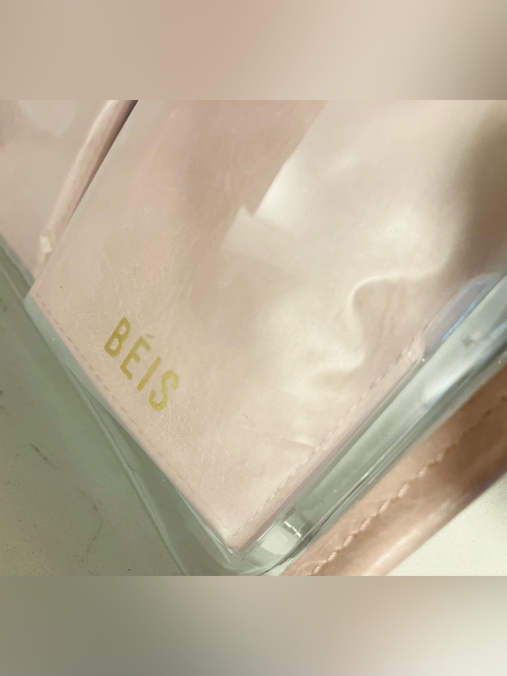 BÉIS NWT Passport & Luggage Tag Set Atlas Pink Mauve 3-Piece Travel Set - Picture 7 of 7